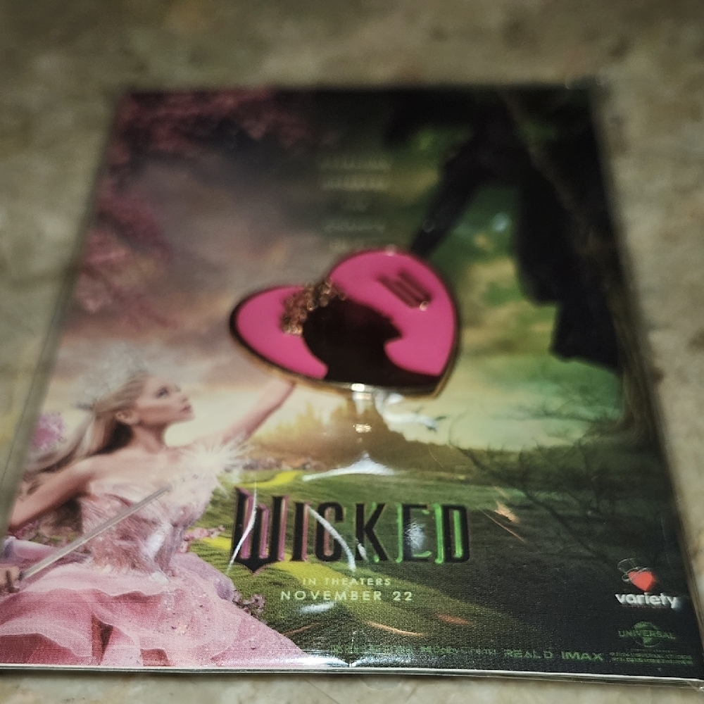 Pink Heart Silhouette Brooch